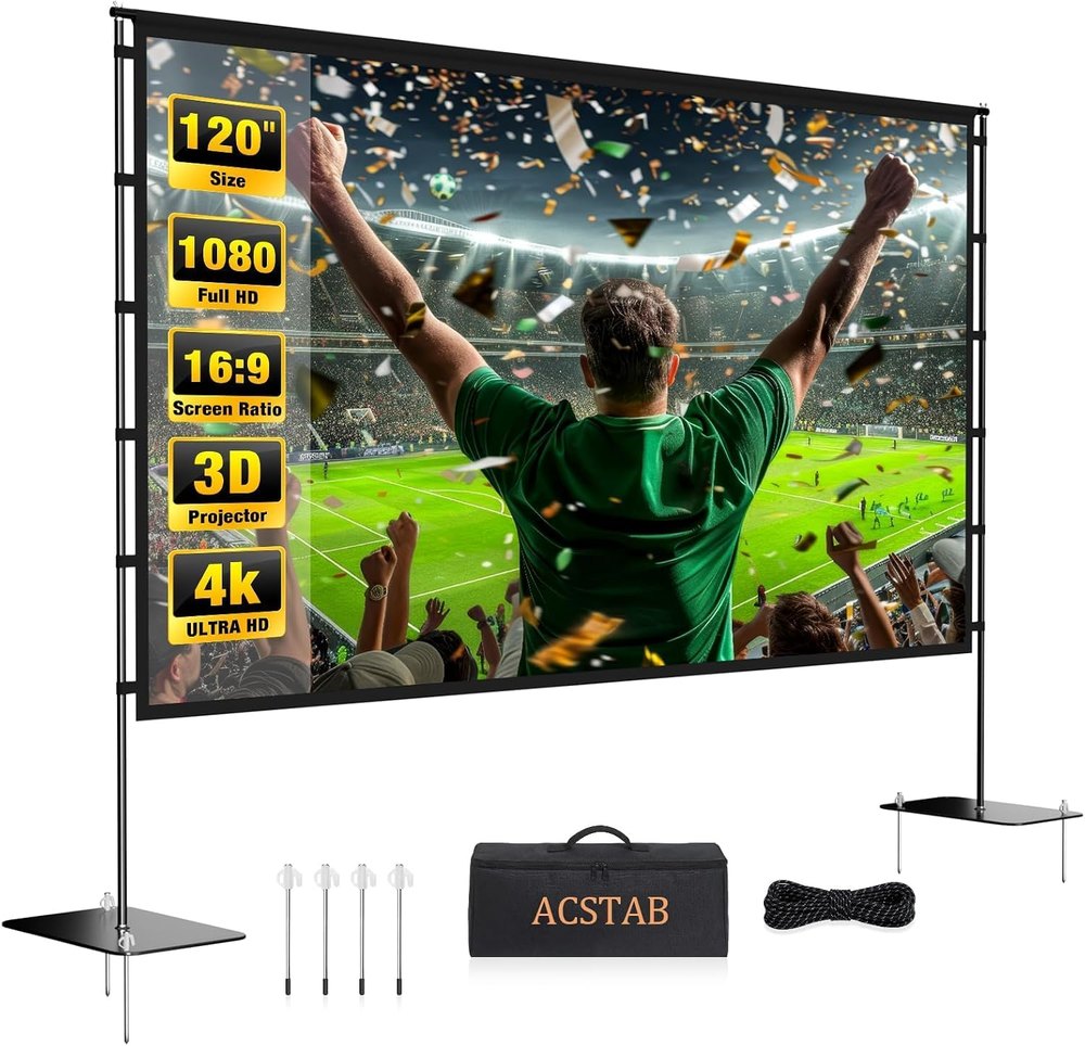 ACSTAB 120-Inch Outdoor Projector Screen with Stand