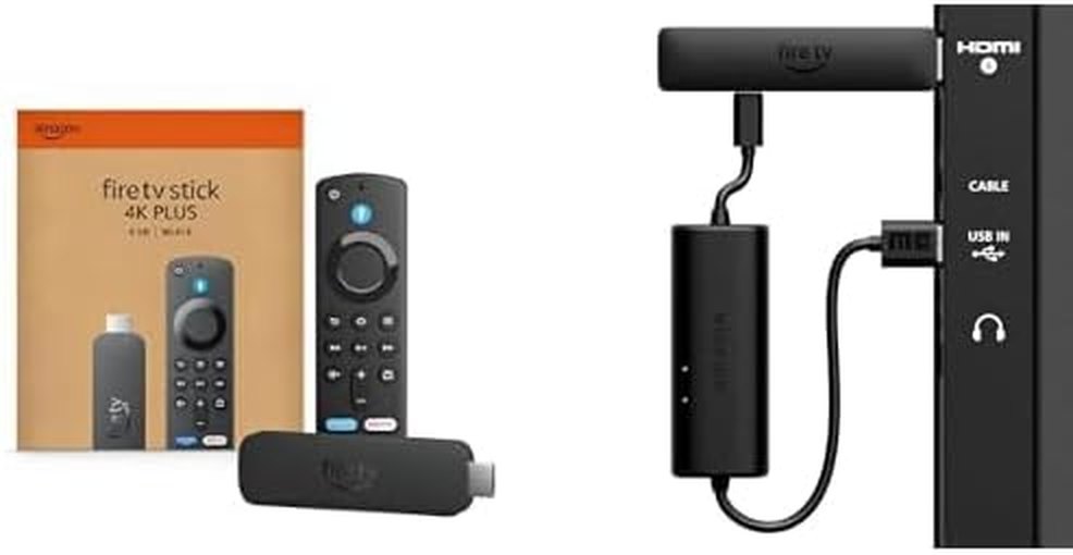 Fire TV Stick 4K Plus + Made-for-Amazon USB Cable